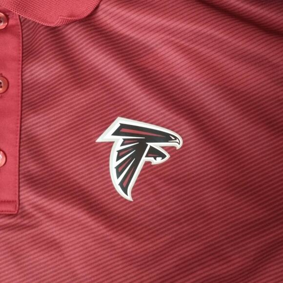 NFL Team Apparel TX3 Cool Atlanta Falcons Polo. Men's Large. Red/Black - Picture 4 of 9